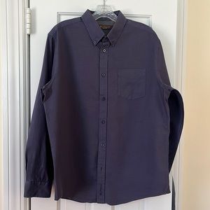 Ben Sherman Navy Long-Sleeved Button-Down